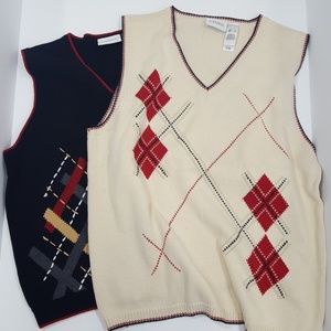 Bundle of 2 Liz Claiborne Golf sweater vest LARGE